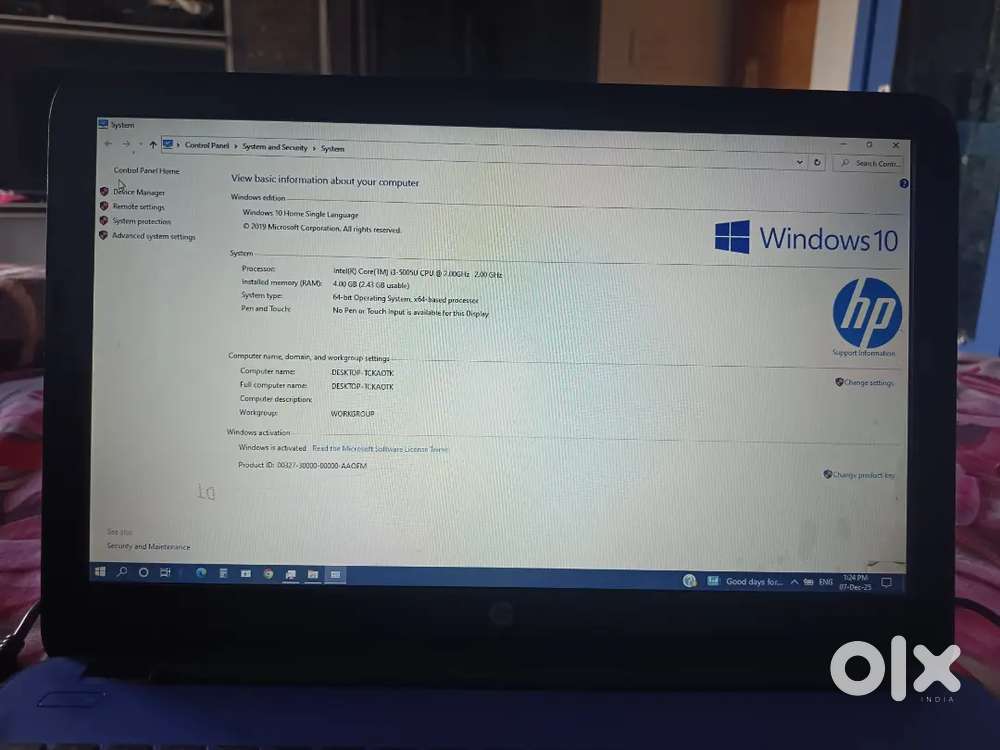 HP LAPTOP i3 generation