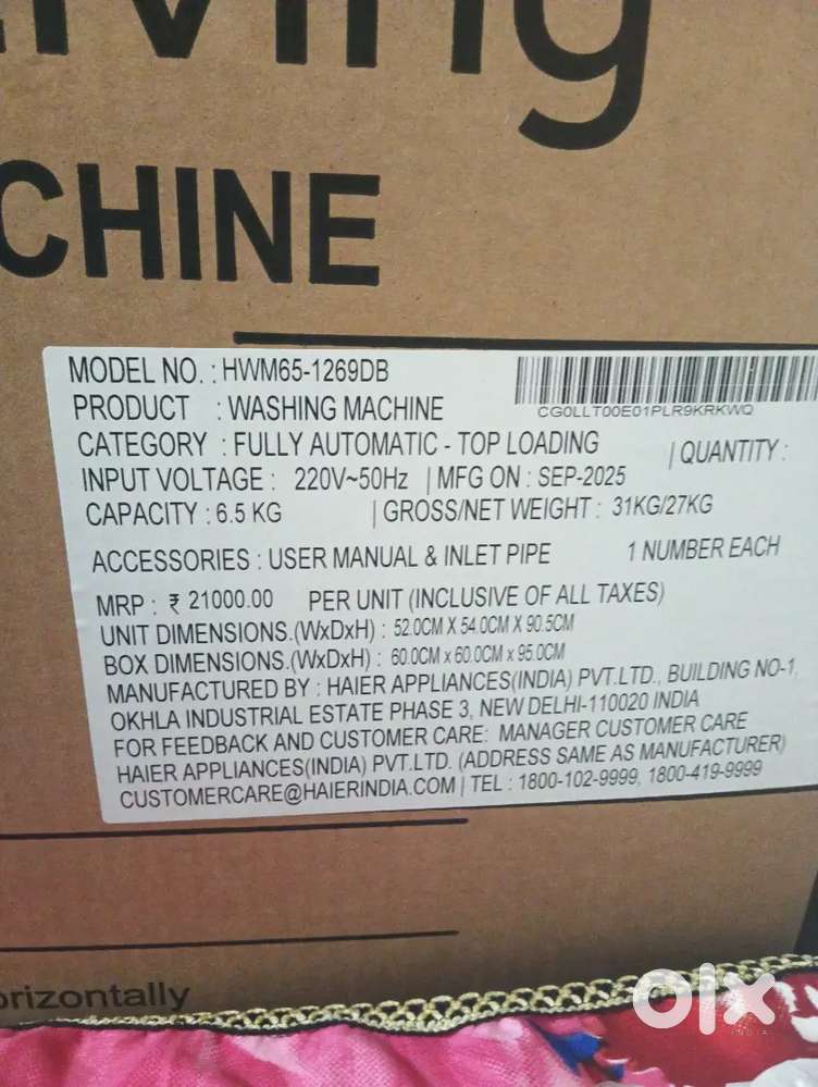 New Fully Washing machine