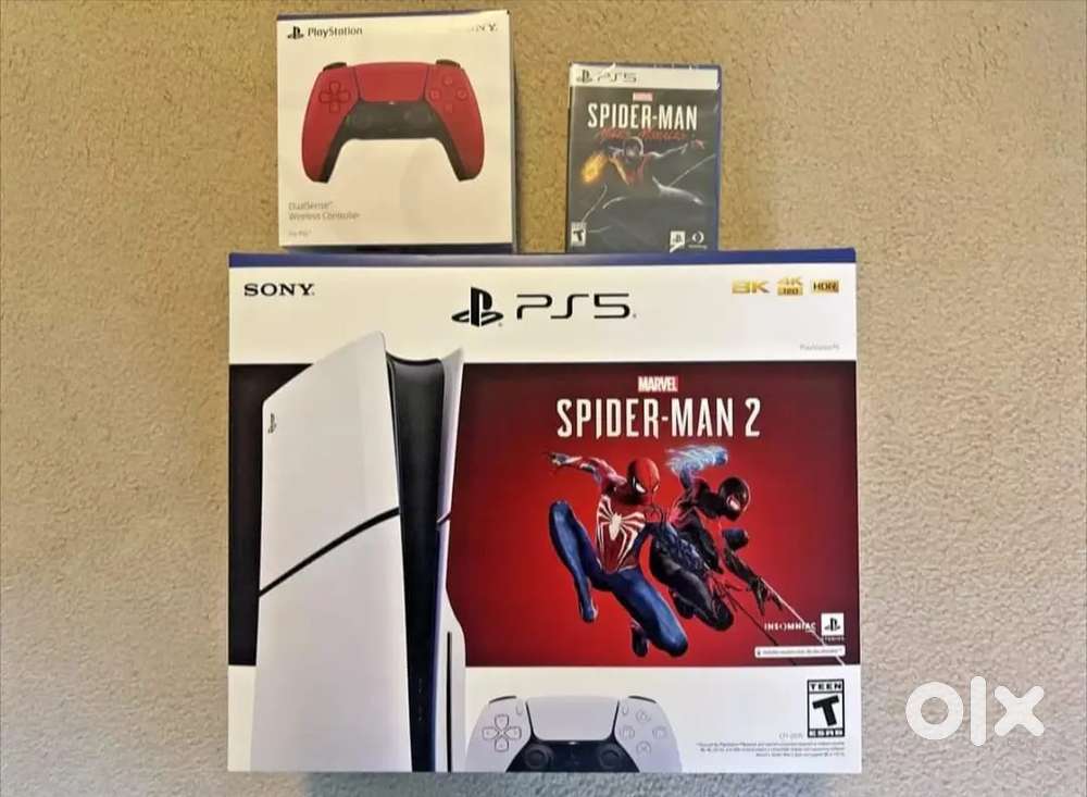 NEW Playstation(PS5) Spider-Man 2 Super Bundle with Extra red