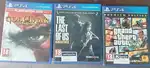 Playstation 4 with 2 controllers and 3 games