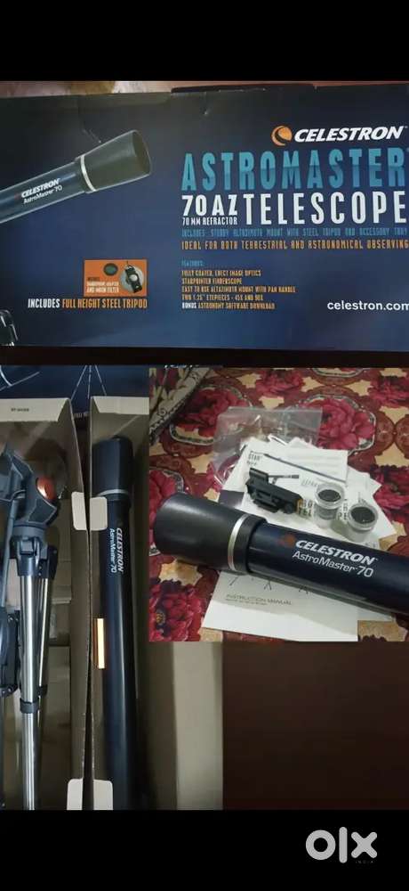 New Celestron AstroMaster 70AZ Telescope – Mint condition, hardly used