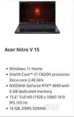 Acer Nitro V 15 Gaming laptop