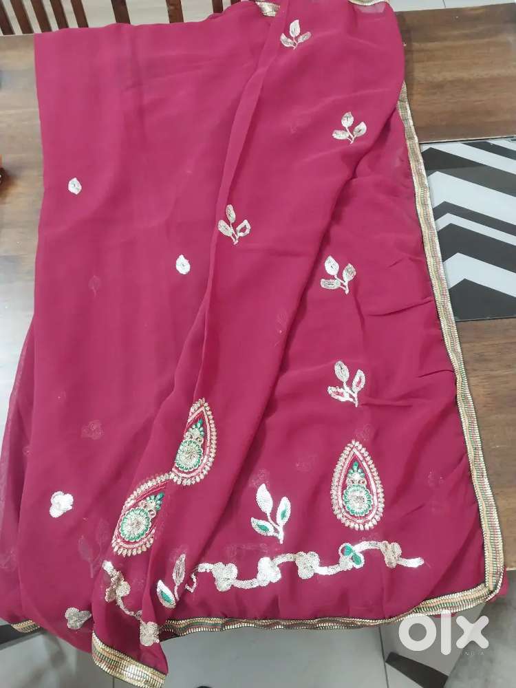 3 Sarees, brand new, party wear, bright, elegant designs for sale