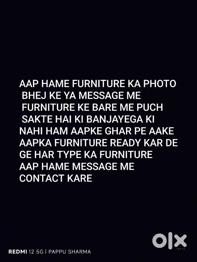 HAM FURNITURE KA SAB KAM KARTE HAI