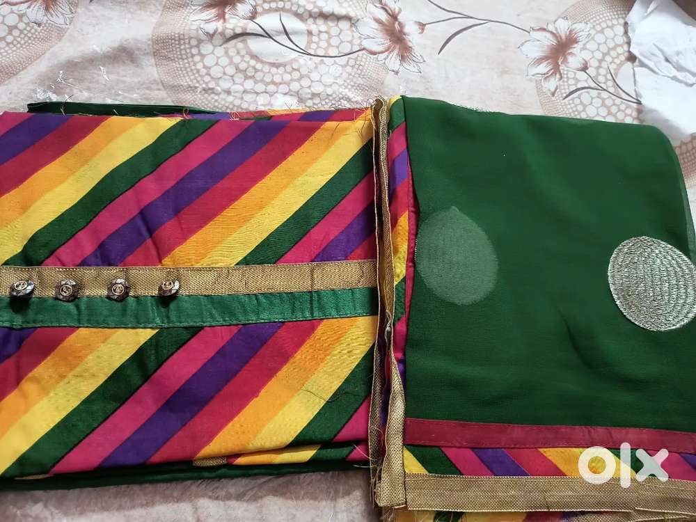 Unstitched suit with dupatta