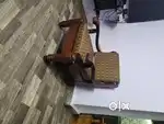 Wooden sofa set 3+1+1 with cover