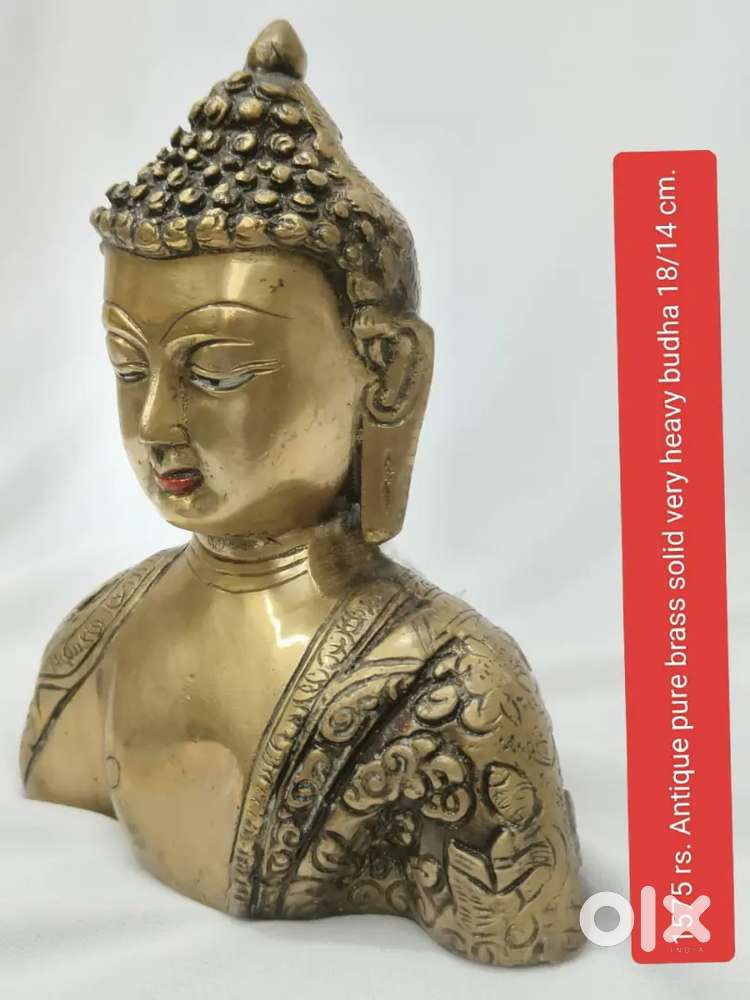 Antique pure brass solid heavy budha statue
