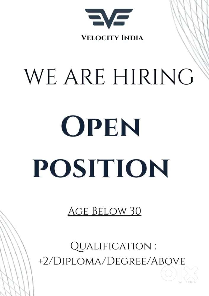 Vacancy for youngsters