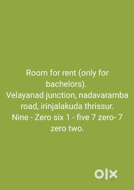 Room for rent at velayanad junction.only for bachelors