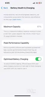 I Phone 14 Baittry Helth 87% Bill Box Sb Hai