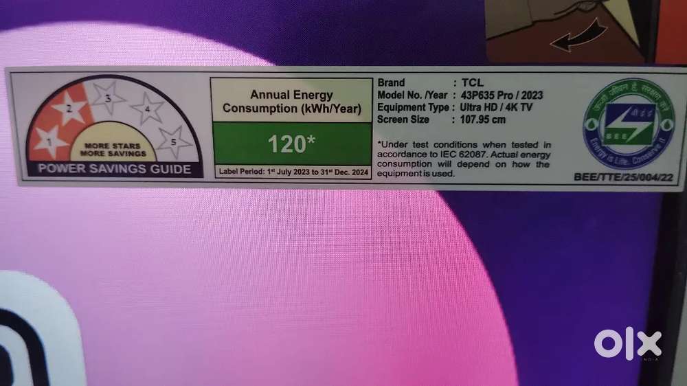 TCL tv 42 inch
