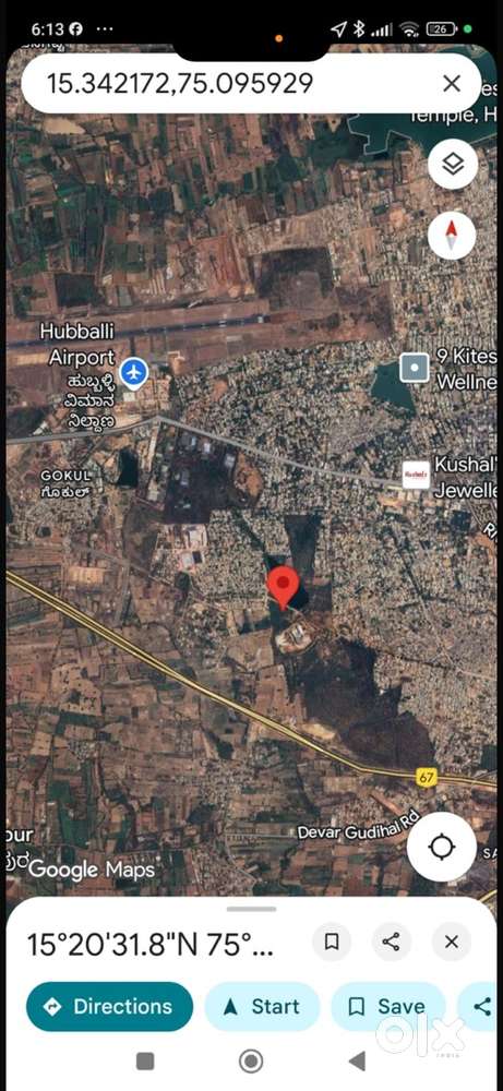 1 acre 28 gunthas land exact beside jaydev hospital compound wall