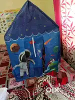 Space Theme Foldable Tent House for Kids 5 +Years Hut Style Tent House
