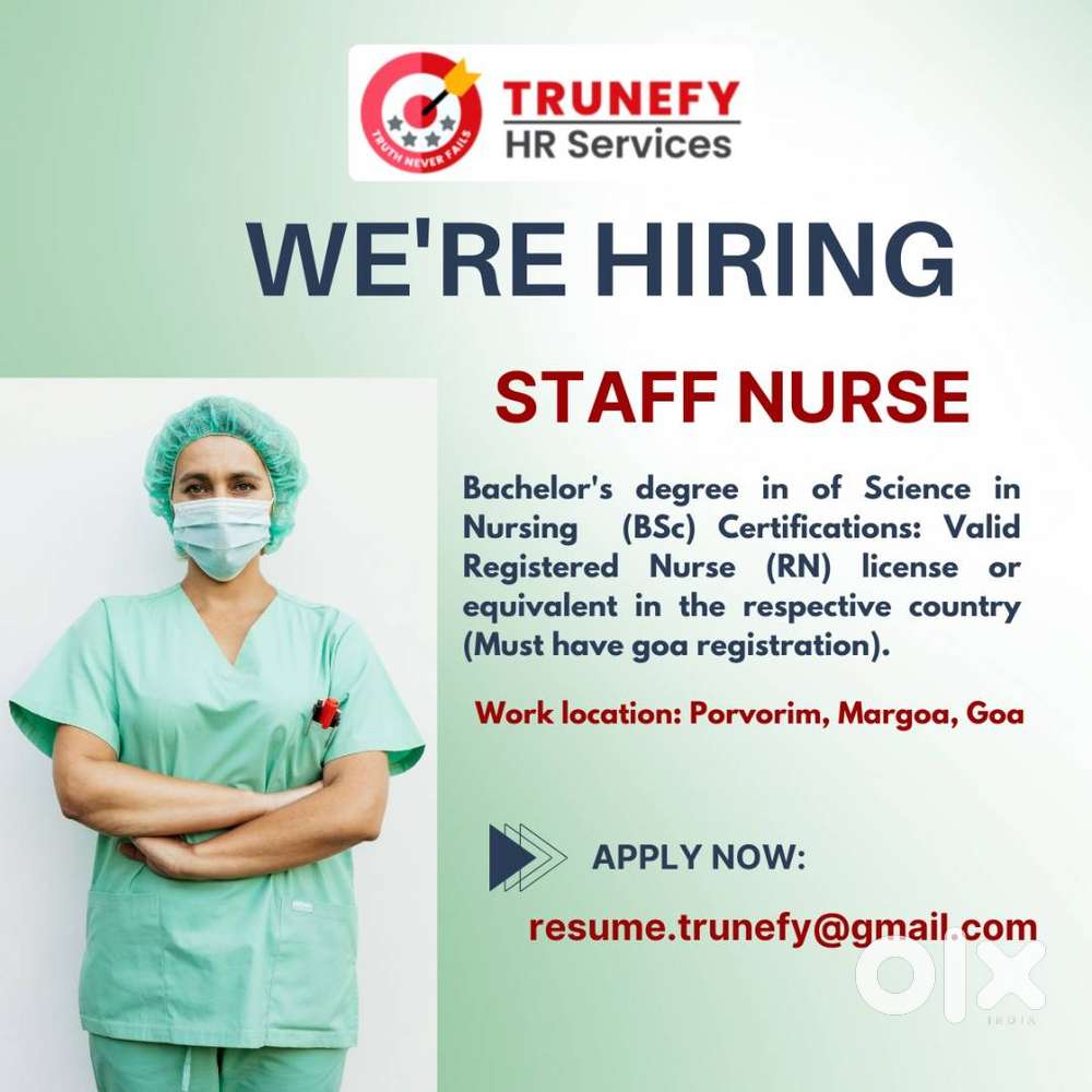 we are hiring a staff nurse for clinic