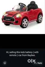 Kids remote control battery operated Baybee Car
