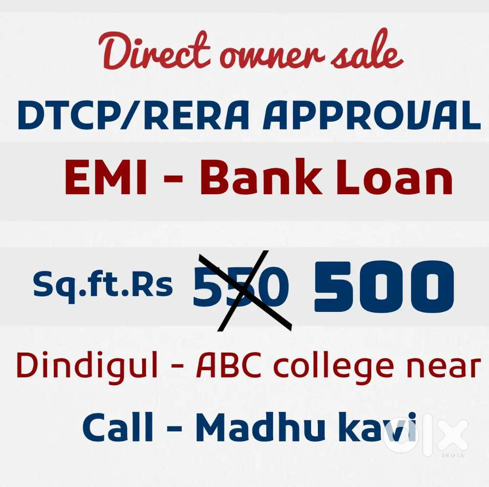 Find your Dream Plot - Dindigul to Palani Road