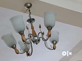 Fancy Celing light with 5 bulbs good condity