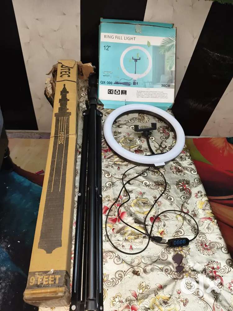 Camera stand and ring light