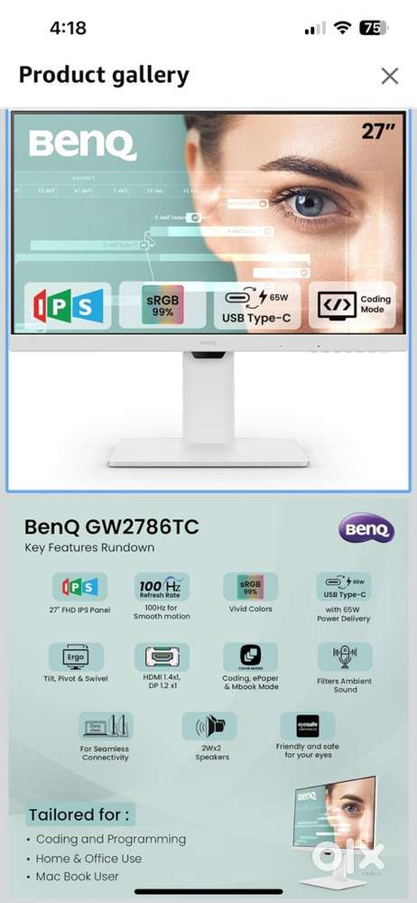 Monitor Benq 27’’