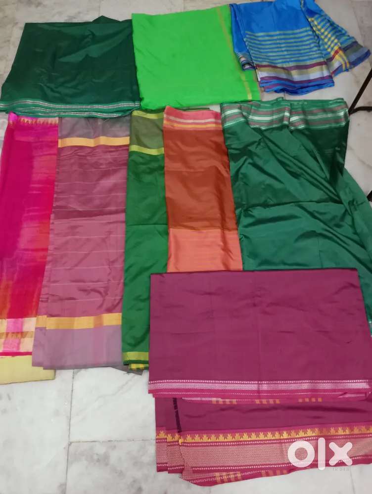 Saree all different colour sale single time used