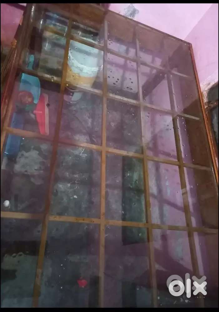 Classic glass and wooden table