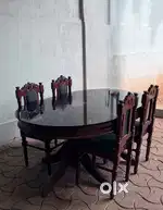 Classic Wooden Dining Table with 4Chairs – Good Condition