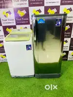 ¥€ samsung chroming model fridge and Fully automatic washing machine ¥