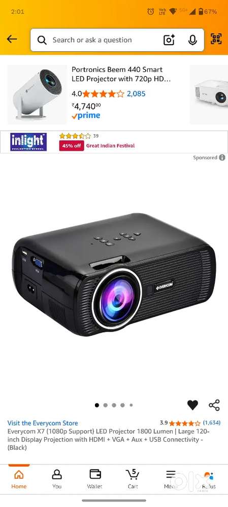 Everycom x7 projector