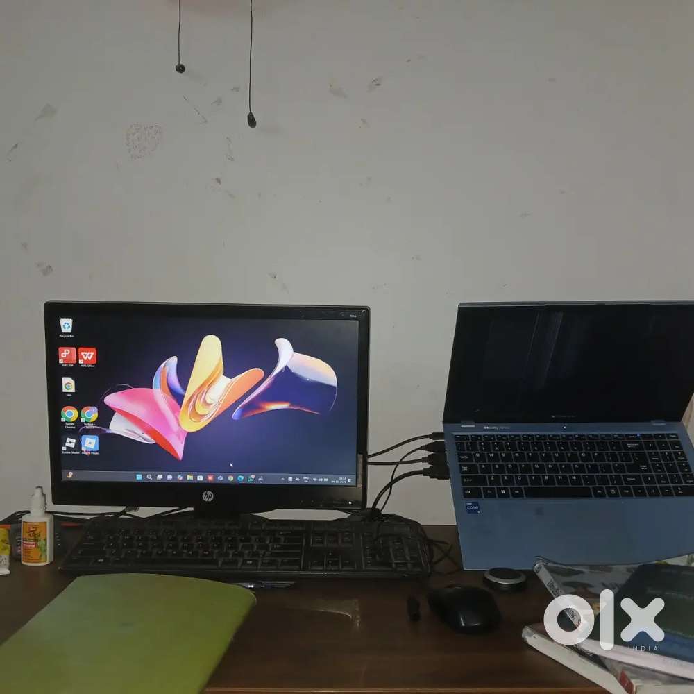 Zebronics New under warranty broken screen laptop with2  free monitor