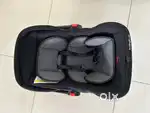 Babyhug amber car seat cum carrycot with rocking base- black grey