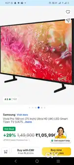 Tv samsung frame 61inch