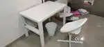 Study table+chair+Dust bin purchased in IKEA
