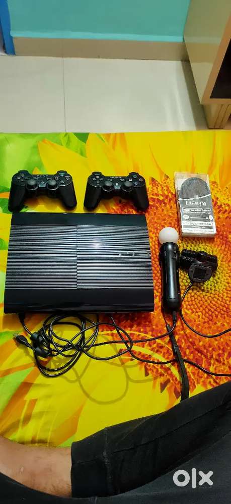 sony playstation 3, ps3 superslim 500gb and 40 games