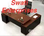 New bege L shape office table boss table office furniture