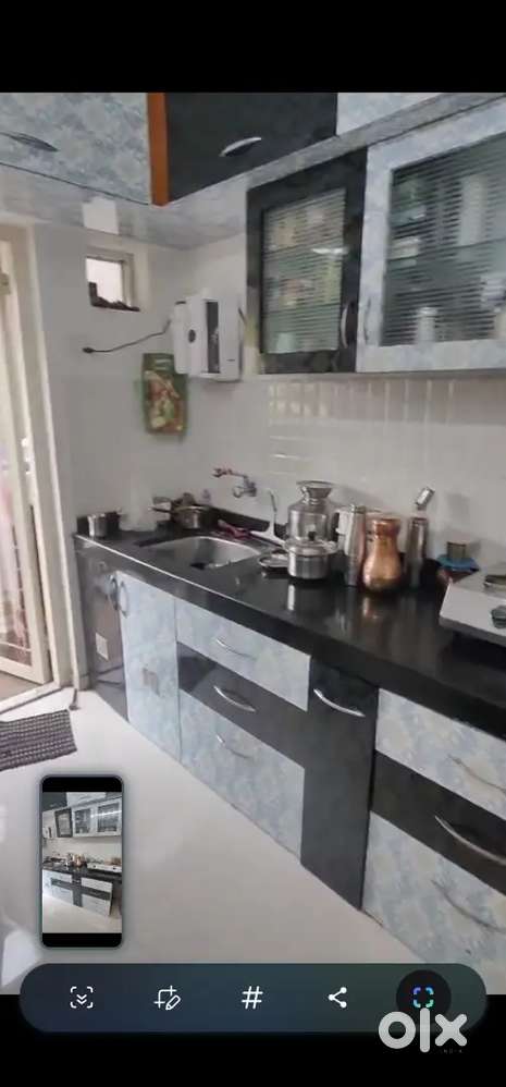 1rk car parking semi furniture balcony flat rent dhankawadi