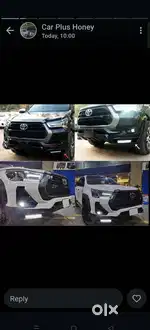 Toyota Hilux front splitter with fog lights cover and drl