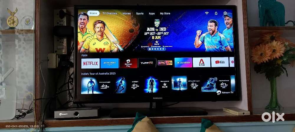 Samsung L. E. D. Tv, with Airtel Xtreme set top box