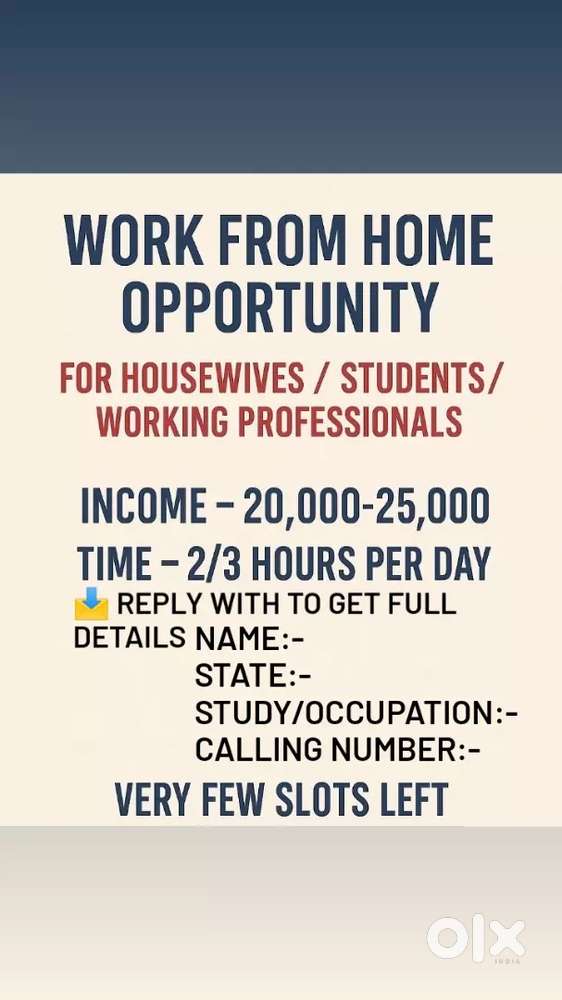 Work from home-best opportunity students/job seekers to earning income