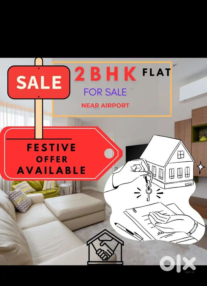 Luxurious 2bhk flat with private garden space for sale