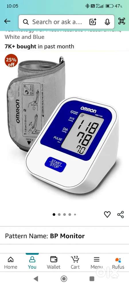 Omrom blood pressure machine