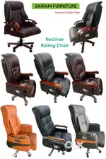 Sairam Furniture new executive luxury Recliner rolling relax chair
