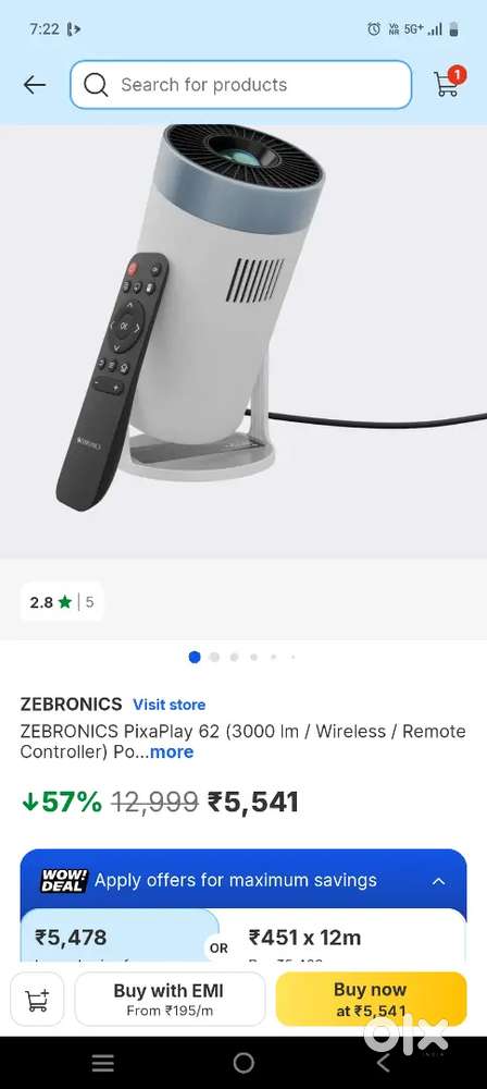 Zebronics projector new brands