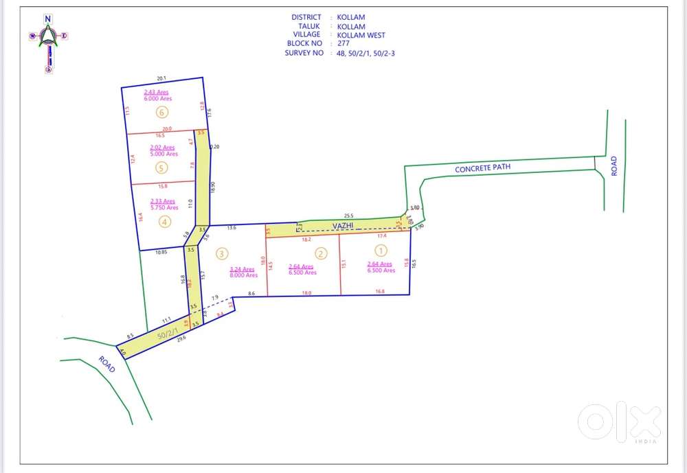 HOUSE PLOTS NEAR THANGASSERY