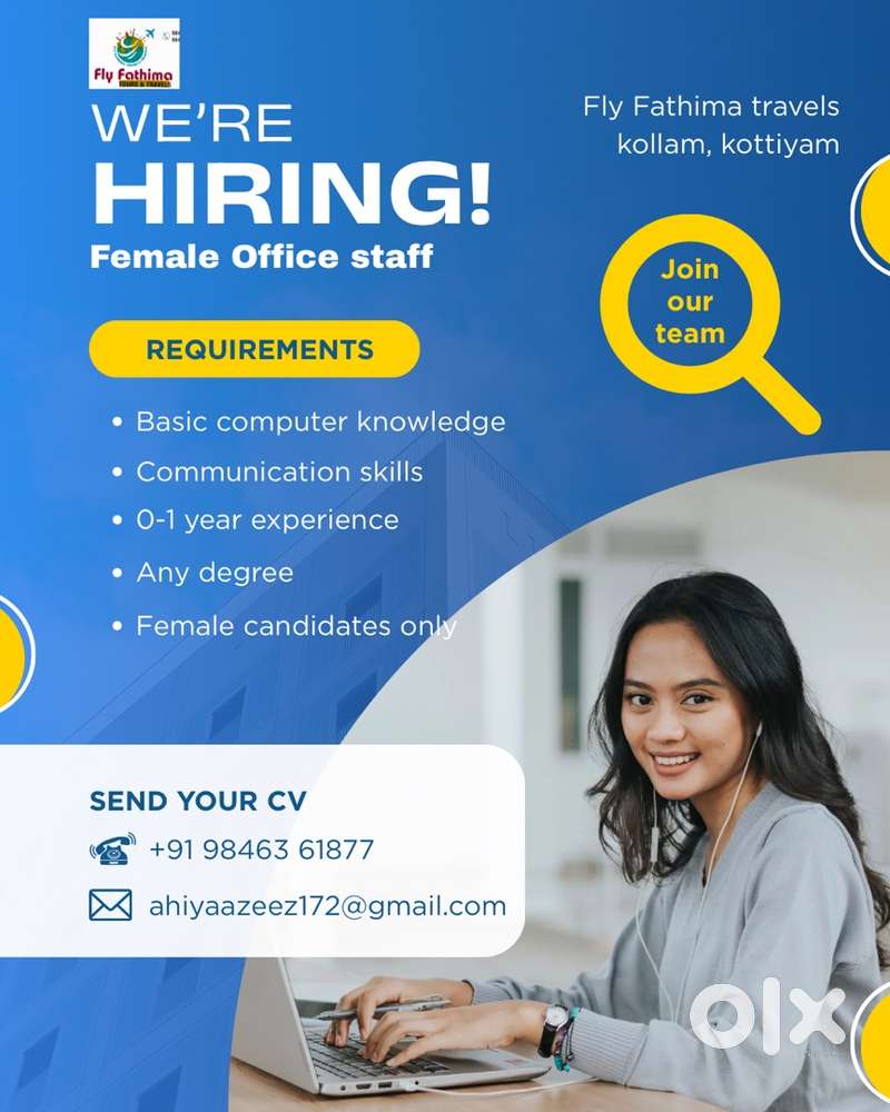 Hiring Female office staff