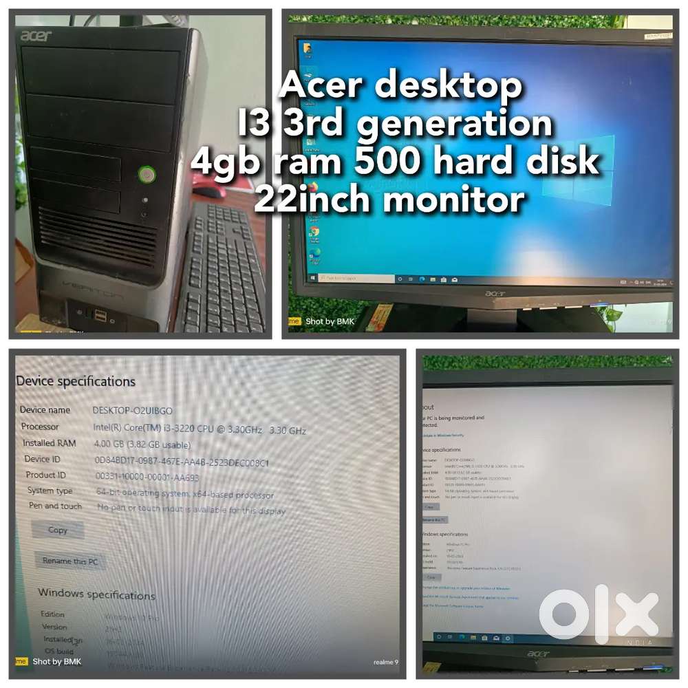 I3 desktop, I5 desktop, 128 ssd, 8Ram, 500gb hard disk