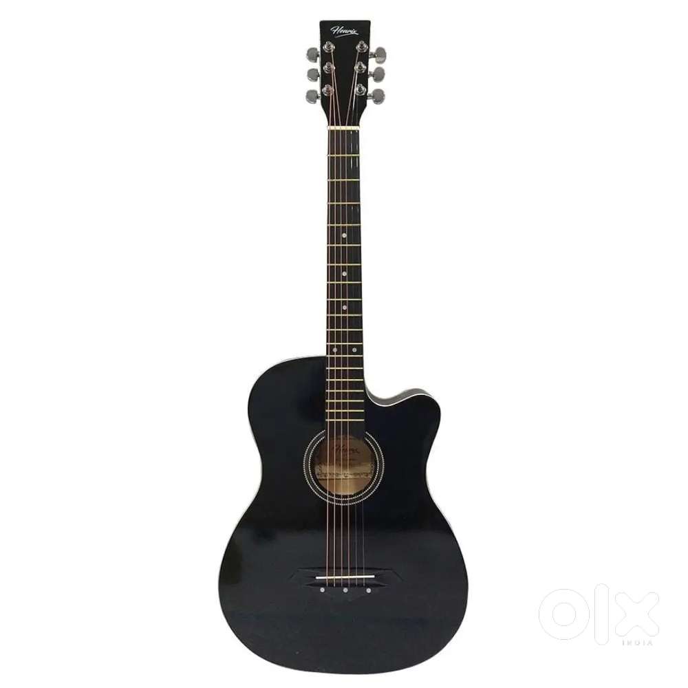 Henrix Black Acoustic Guitar – Excellent Condition