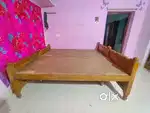 Teakwood double cot bed