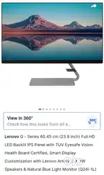 Lenovo Q - Series Q24i-1L (23.8 inch) Full HD LED Backlit IPS Panel