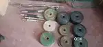 Home Gym Items – Dumbbells, Rods, Plates – Good Condition