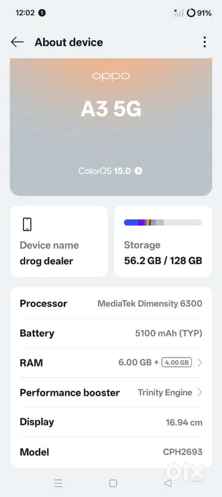OPPO A3 5g